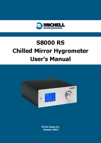 Thumbnail of document Manual - S8000-RS Chilled Mirror Hygrometer